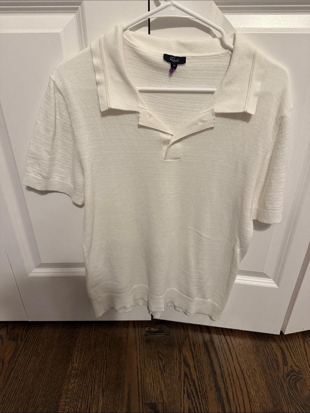 Rails Men's Cream Knit Polo Shirt